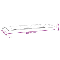 Produktbild för Bänkdynor för trädgården 2st marinblå 180x50x7cm oxfordtyg