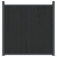 Produktbild för Staketpanel grå 1045x186 cm WPC