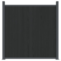 Produktbild för Staketpanel grå 1391x186 cm WPC