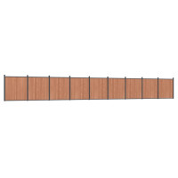 Produktbild för Staketpanel brun 1564x186 cm WPC