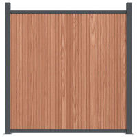 Produktbild för Staketpanel brun 1564x186 cm WPC