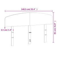 Produktbild för Huvudgavel vaxbrun 135 cm massiv furu