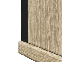 Miniatyr av produktbild för Spegelskåp för badrum sonoma-ek 42x12x60 cm konstruerat trä