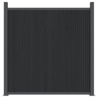 Produktbild för Staketpanel grå 1737x186 cm WPC