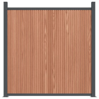 Produktbild för Staketpanel brun 699x186 cm WPC