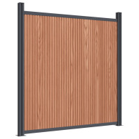 Produktbild för Staketpanel brun 699x186 cm WPC