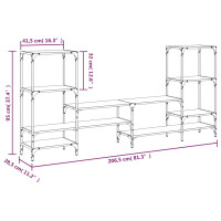 Produktbild för Tv-bänk grå sonoma 206,5x28,5x95 cm konstruerat trä