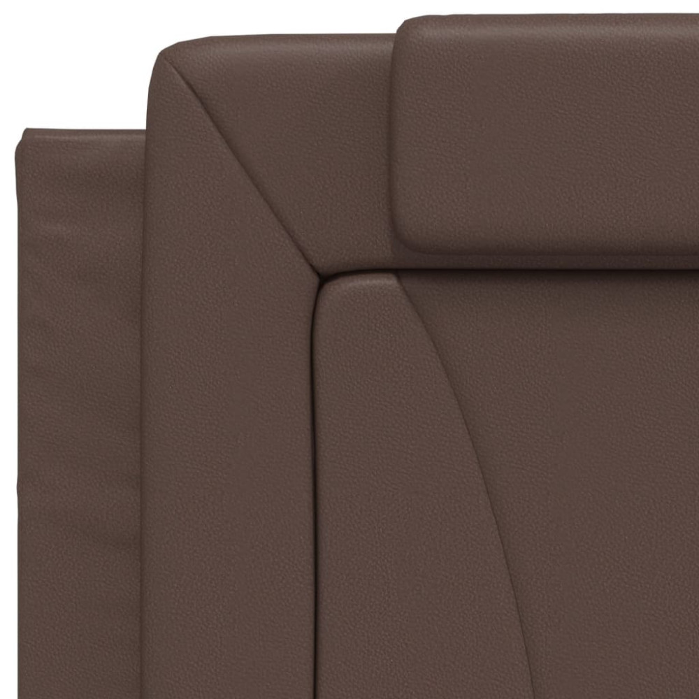 Produktbild för Bed "Viana" with Mattress Brown 80x200 cm Faux Leather