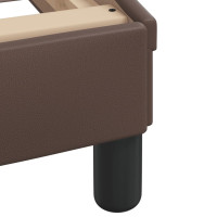 Produktbild för Bed "Viana" with Mattress Brown 80x200 cm Faux Leather