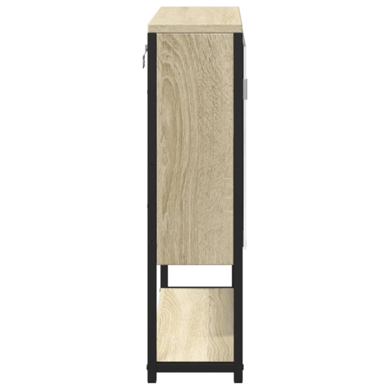 Produktbild för Spegelskåp för badrum sonoma-ek 60x16x60 cm konstruerat trä