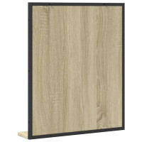 Produktbild för Badrumsspegel med hylla sonoma-ek 50x12x60 cm konstruerat trä