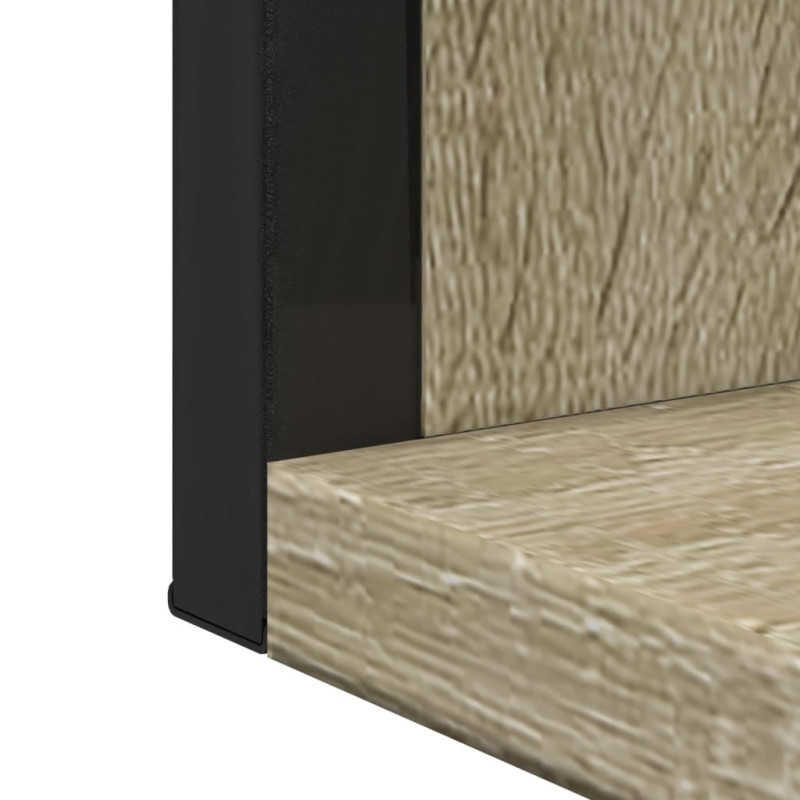 Produktbild för Badrumsspegel med hylla sonoma-ek 50x12x60 cm konstruerat trä