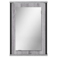 Miniatyr av produktbild för Spegelskåp för badrum grå sonoma 42x12x60 cm konstruerat trä