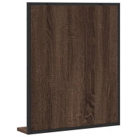 Produktbild för Badrumsspegel m. hylla brun ek 50x12x60 cm konstruerat trä