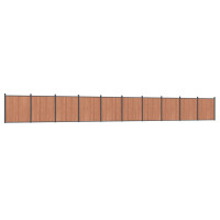 Produktbild för Staketpanel brun 1737x186 cm WPC
