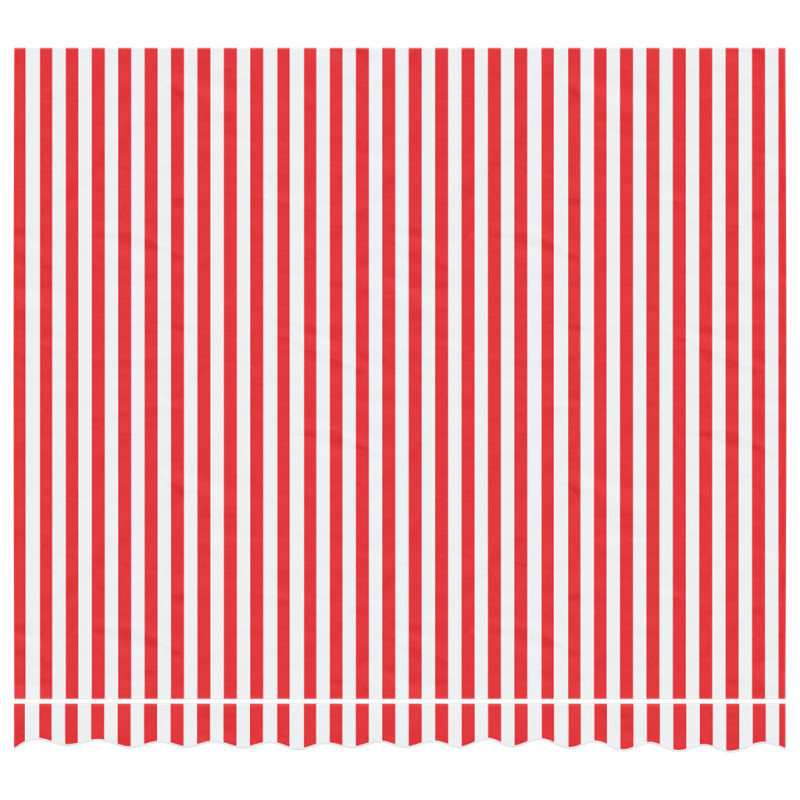 Produktbild för Markisväv röd och vit randig 3x2,5 m
