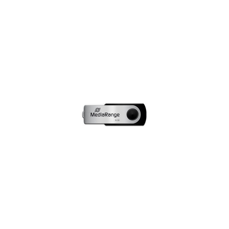 Produktbild för MediaRange MR910-3 USB-sticka 16 GB USB Type-A 2.0 Svart, Silver