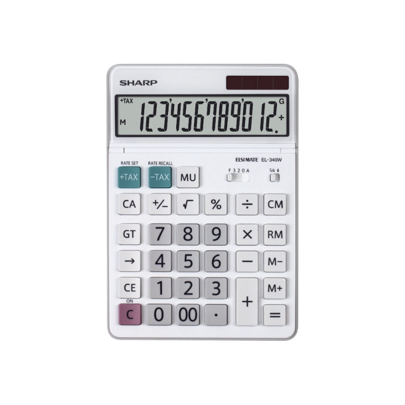 Produktbild för Sharp EL-340W miniräknare Skrivbord Display Vit