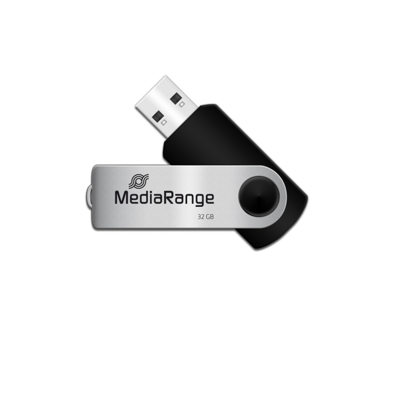 Produktbild för MediaRange MR911 USB-sticka 32 GB USB Type-A / Micro-USB 2.0 Svart, Silver