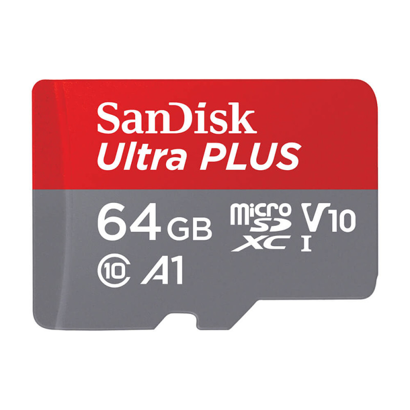 Produktbild för MicroSDXC Ultra Plus 64GB 150MB/s A1 C10 UHS-1