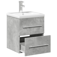 Miniatyr av produktbild för Tvättställsunderskåp med underskåp betonggrå