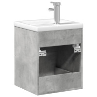 Produktbild för Tvättställsunderskåp med underskåp betonggrå