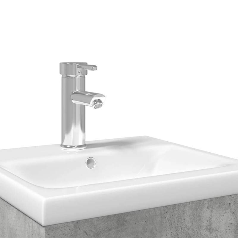 Produktbild för Tvättställsunderskåp med underskåp betonggrå