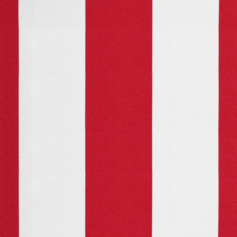 Produktbild för Markisväv röd och vit randig 5x3,5 m