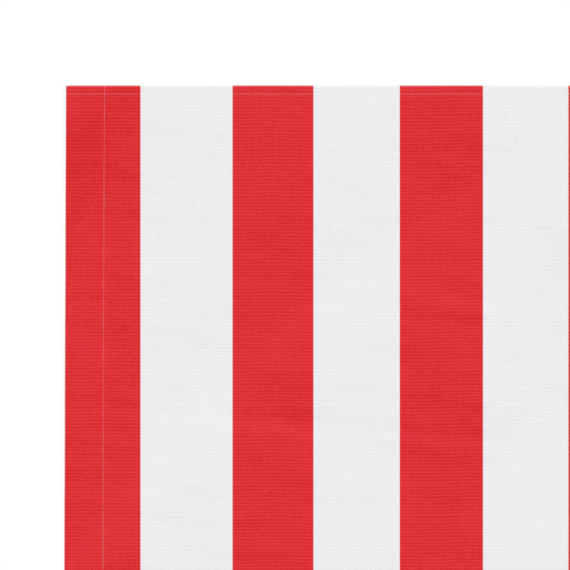 Produktbild för Markisväv röd och vit randig 4x3 m