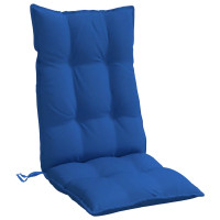 Produktbild för Stolsdynor för stolar med hög rygg 4 st kungsblå oxfordtyg