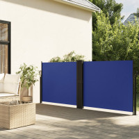 Miniatyr av produktbild för Infällbar sidomarkis blå 120x600 cm