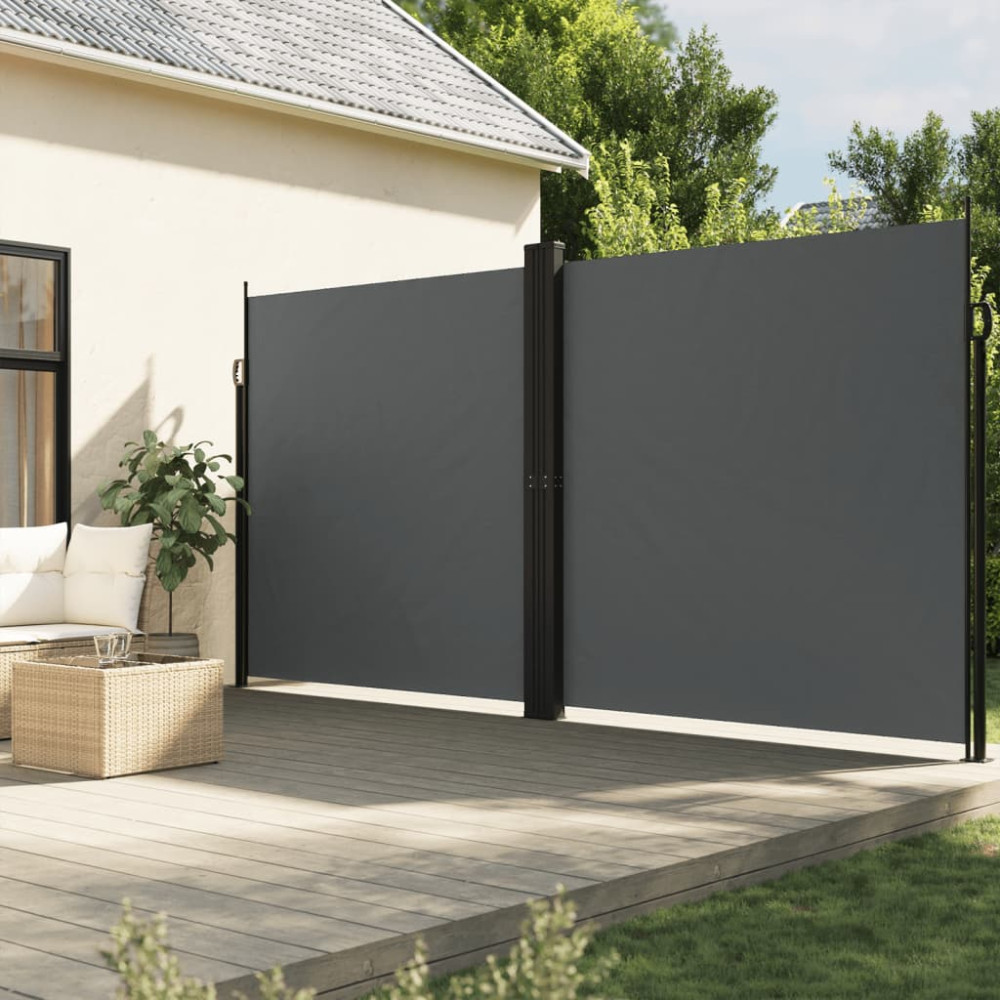 Produktbild för Infällbar sidomarkis 220x600 cm antracit