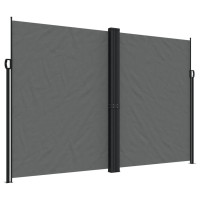 Produktbild för Infällbar sidomarkis 220x600 cm antracit