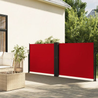 Miniatyr av produktbild för Infällbar sidomarkis röd 100x600 cm