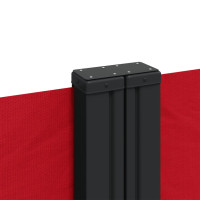 Miniatyr av produktbild för Infällbar sidomarkis röd 100x600 cm