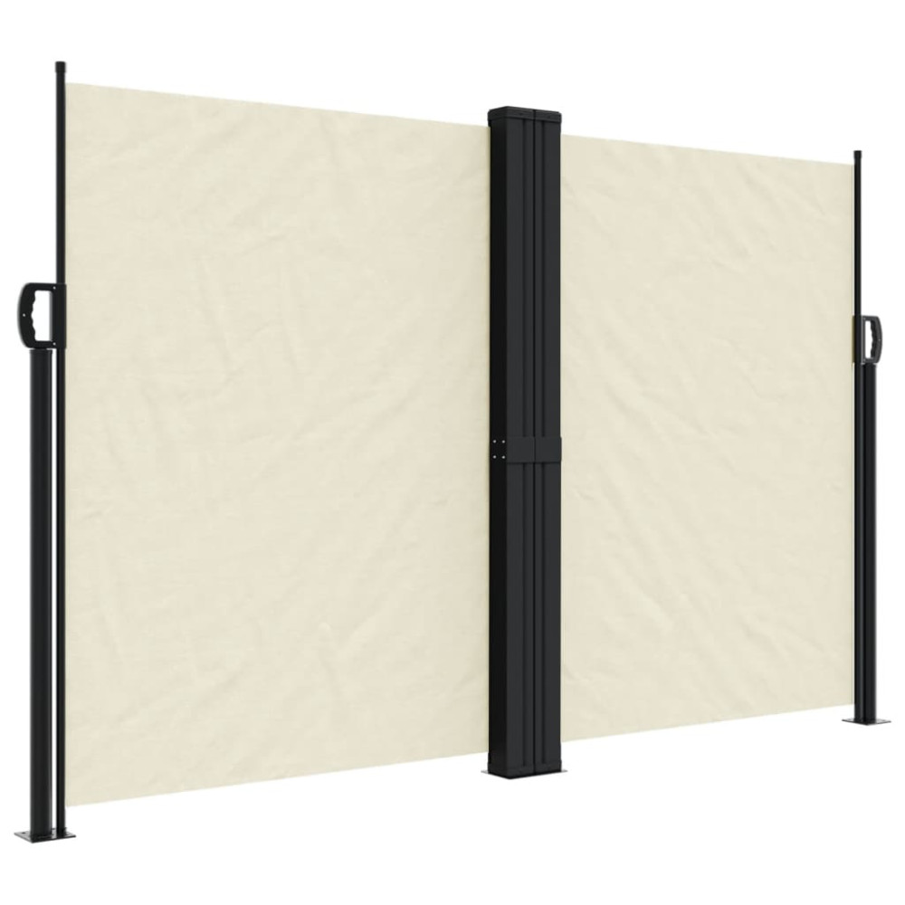 Produktbild för Infällbar sidomarkis gräddvit 160x600 cm