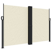 Produktbild för Infällbar sidomarkis gräddvit 160x600 cm