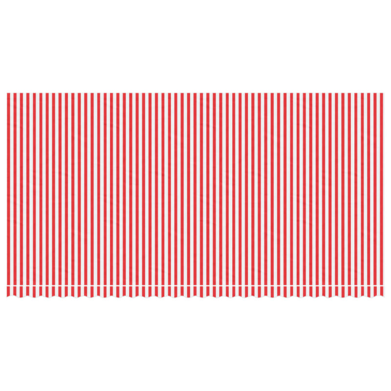 Produktbild för Markisväv röd och vit randig 6x3 m