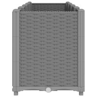 Produktbild för Odlingslåda ljusgrå 160x40x53 cm PP