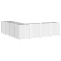 Produktbild för Odlingslåda vit 160x160x53 cm PP