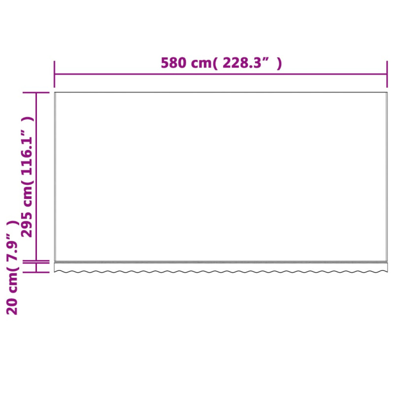 Produktbild för Markisväv flerfärgad randig 6x3 m