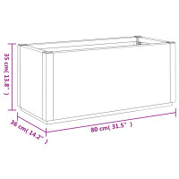 Produktbild för Odlingslåda ljusbrun 80x36x35 cm PP