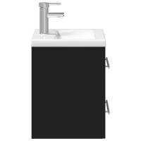 Produktbild för Tvättställ med underskåp svart