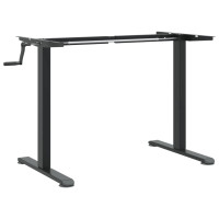 Produktbild för Stativ för höjbart skrivbord svart (94-135)x60x(70-114) cm stål