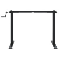 Produktbild för Stativ för höjbart skrivbord svart (94-135)x60x(70-114) cm stål