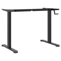 Produktbild för Stativ för höjbart skrivbord svart (94-135)x60x(70-114) cm stål