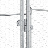 Produktbild för Hönsbur silver 200x100x190 cm galvaniserat stål