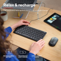 Miniatyr av produktbild för Lyra Kompakt trådlöst tangentbord Nordisk layout