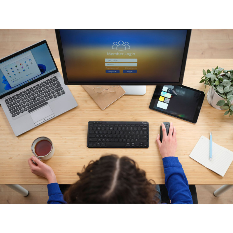 Produktbild för Lyra Kompakt trådlöst tangentbord Nordisk layout