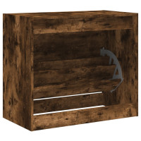 Produktbild för Skoställ rökfärgad ek 80x42x69 cm konstruerat trä